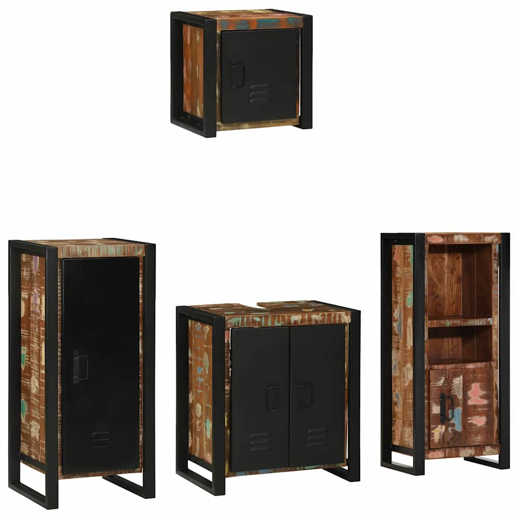 vidaXL Zestaw mebli łazienkowych 4 pcs Lite Drewno Recyklingowe