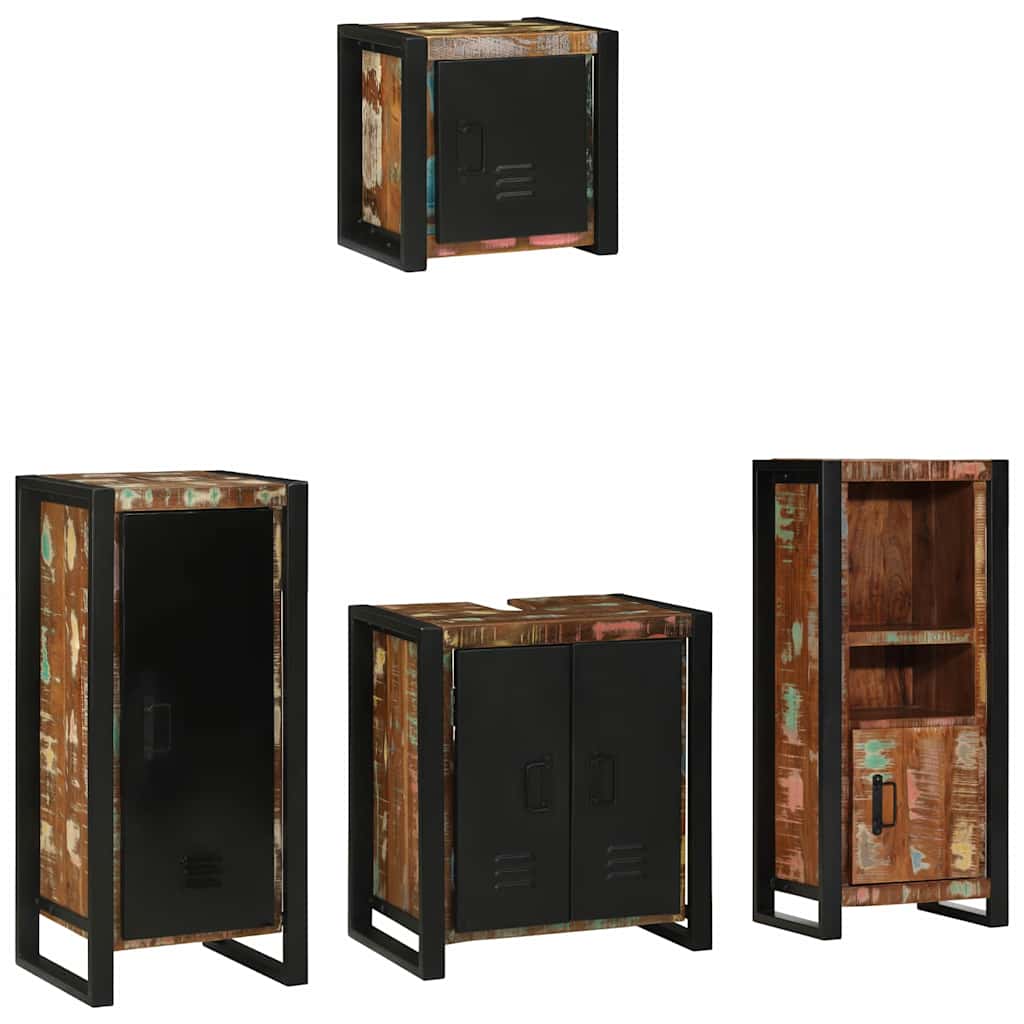 vidaXL Zestaw mebli łazienkowych 4 pcs Lite Drewno Recyklingowe