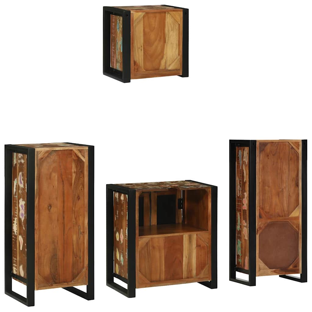 vidaXL Zestaw mebli łazienkowych 4 pcs Lite Drewno Recyklingowe