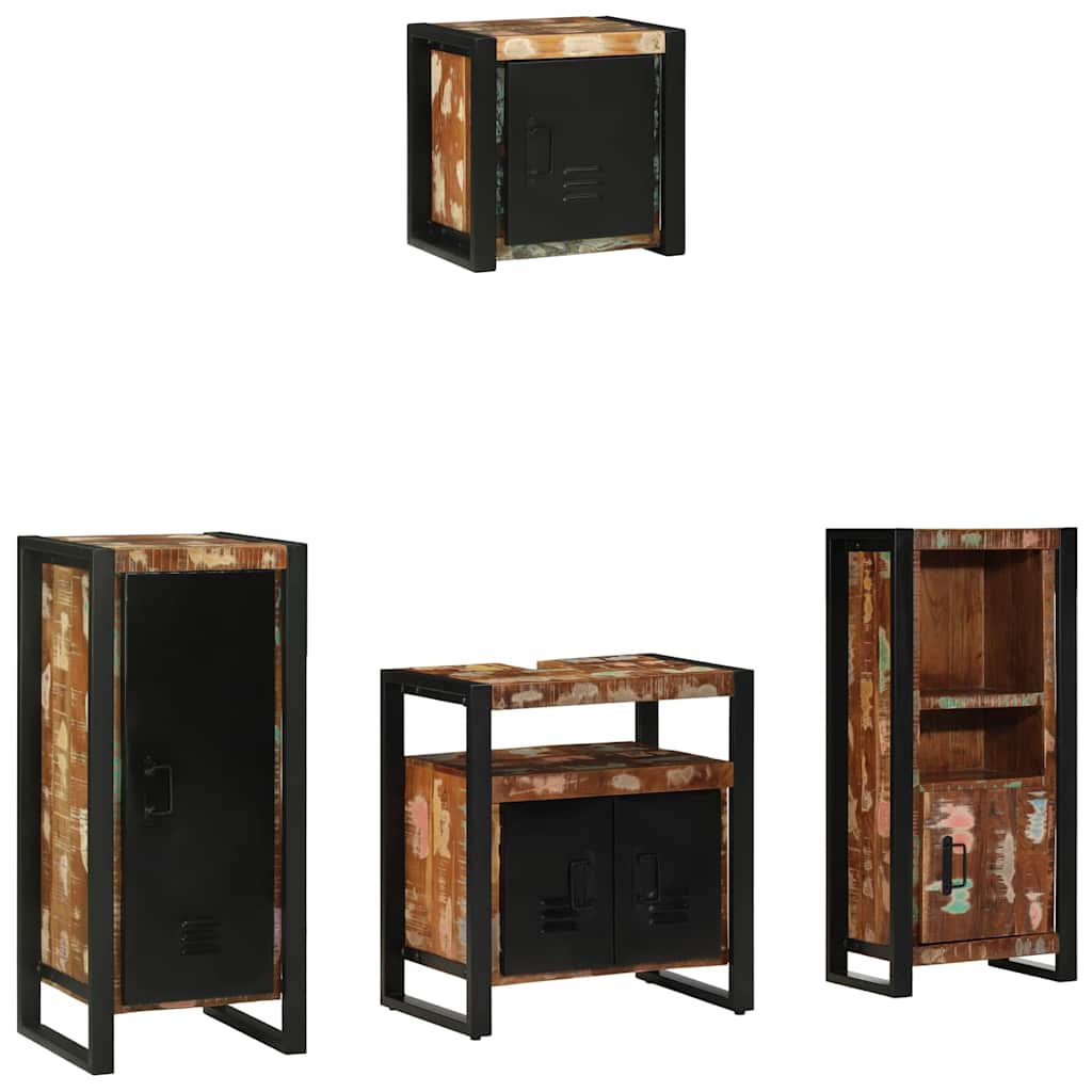 vidaXL Zestaw mebli łazienkowych 4 pcs Lite Drewno Recyklingowe