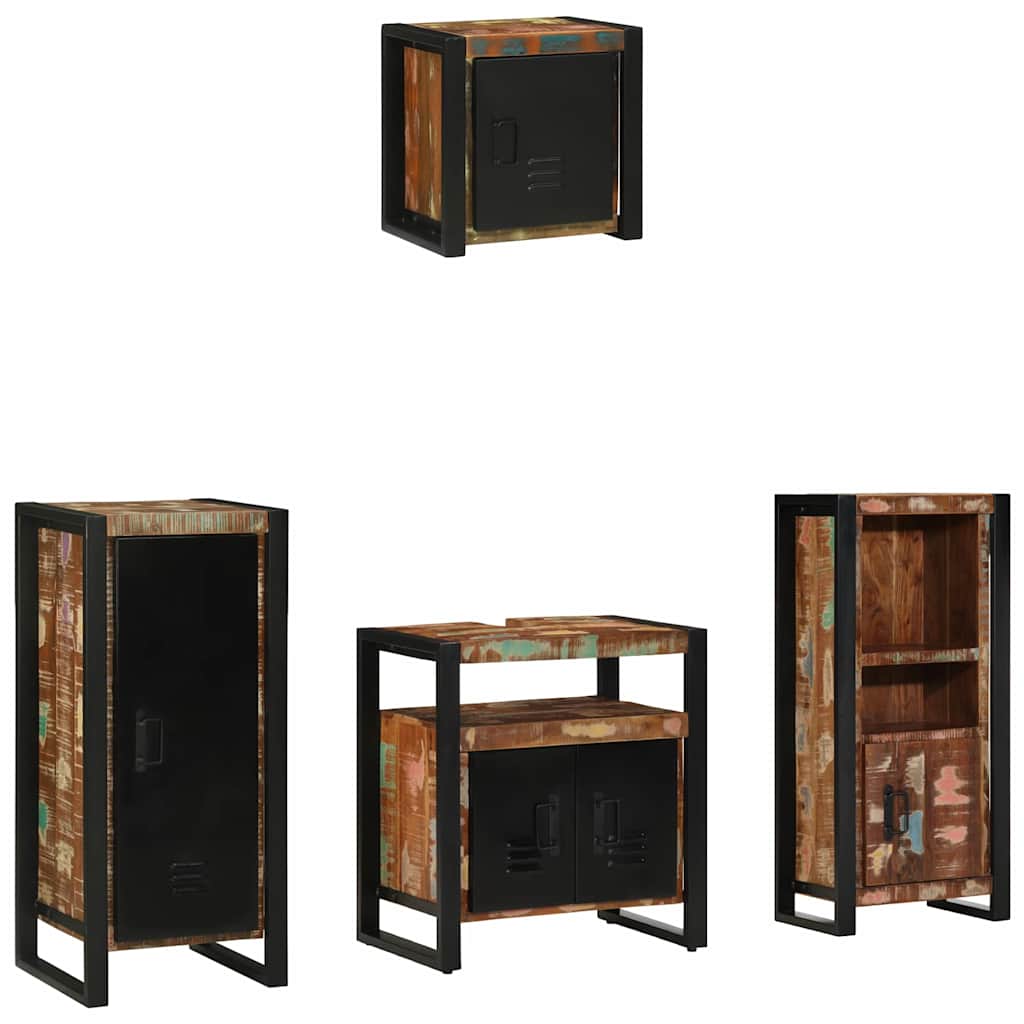 vidaXL Zestaw mebli łazienkowych 4 pcs Lite Drewno Recyklingowe