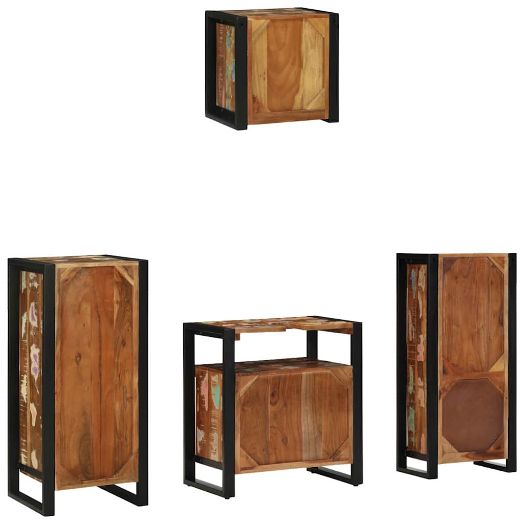 vidaXL Zestaw mebli łazienkowych 4 pcs Lite Drewno Recyklingowe