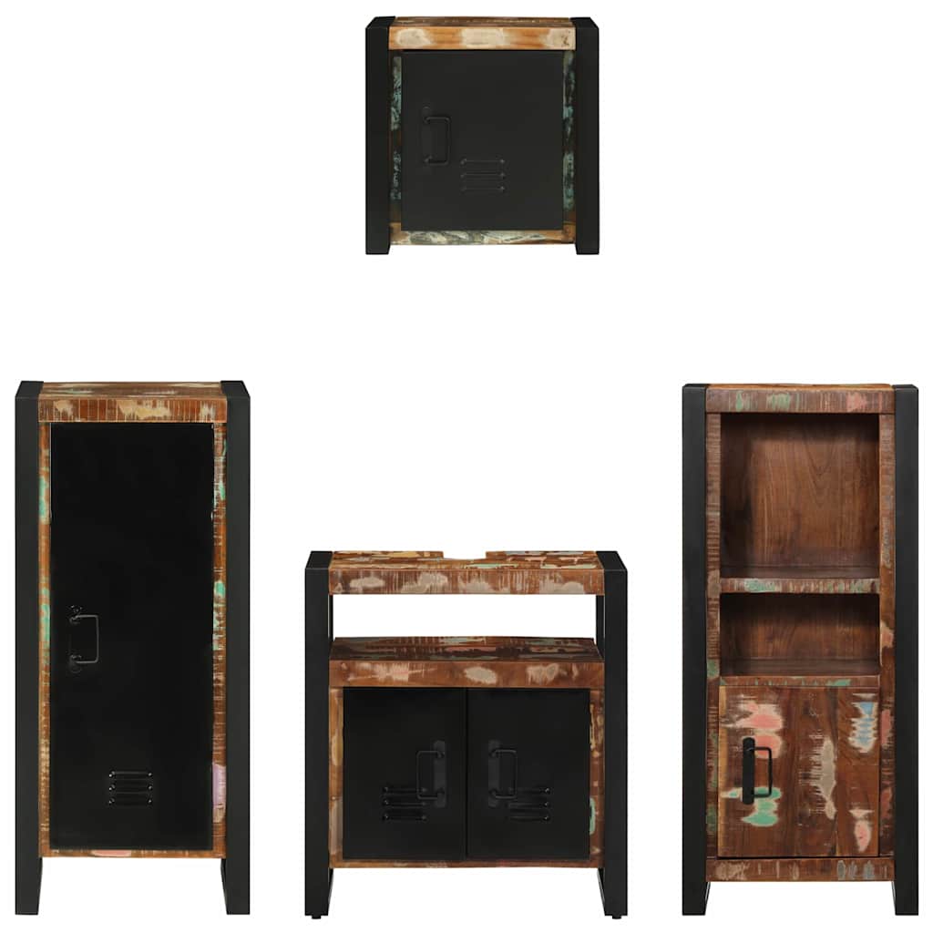 vidaXL Zestaw mebli łazienkowych 4 pcs Lite Drewno Recyklingowe