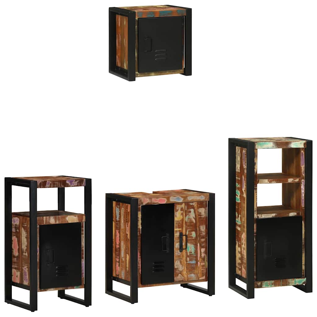 vidaXL Zestaw mebli łazienkowych 4 pcs Lite Drewno Recyklingowe