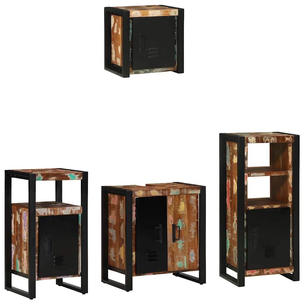 vidaXL Zestaw mebli łazienkowych 4 pcs Lite Drewno Recyklingowe
