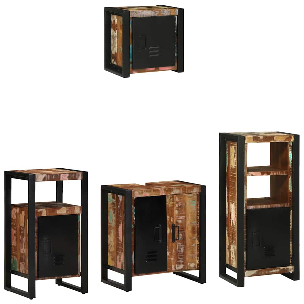 vidaXL Zestaw mebli łazienkowych 4 pcs Lite Drewno Recyklingowe
