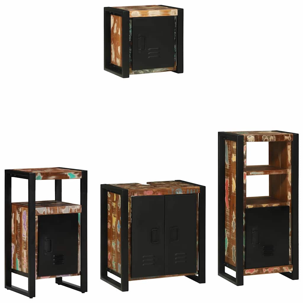 vidaXL Zestaw mebli łazienkowych 4 pcs Lite Drewno Recyklingowe