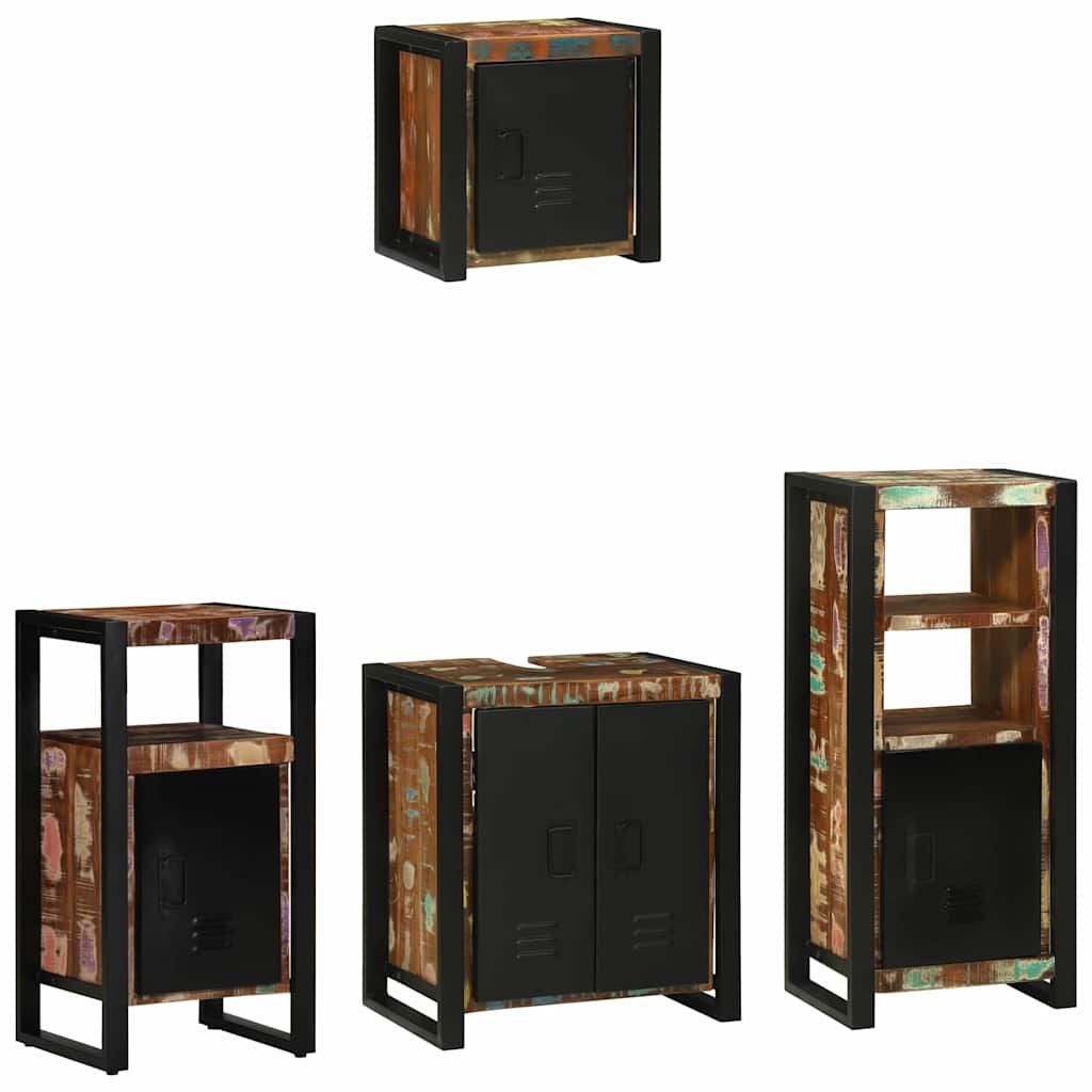 vidaXL Zestaw mebli łazienkowych 4 pcs Lite Drewno Recyklingowe