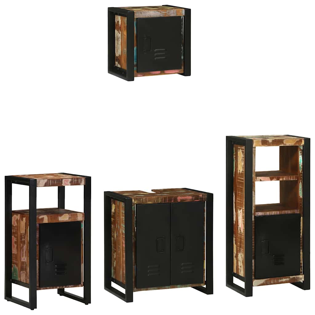 vidaXL Zestaw mebli łazienkowych 4 pcs Lite Drewno Recyklingowe