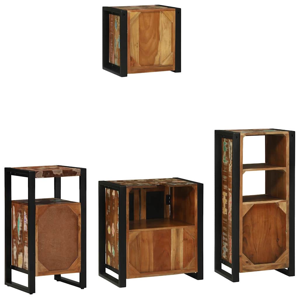 vidaXL Zestaw mebli łazienkowych 4 pcs Lite Drewno Recyklingowe