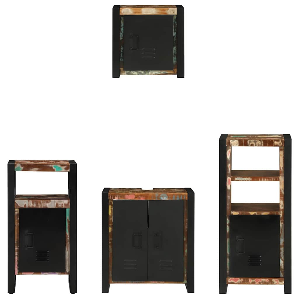 vidaXL Zestaw mebli łazienkowych 4 pcs Lite Drewno Recyklingowe