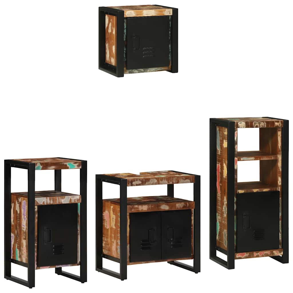 vidaXL Zestaw mebli łazienkowych 4 pcs Lite Drewno Recyklingowe