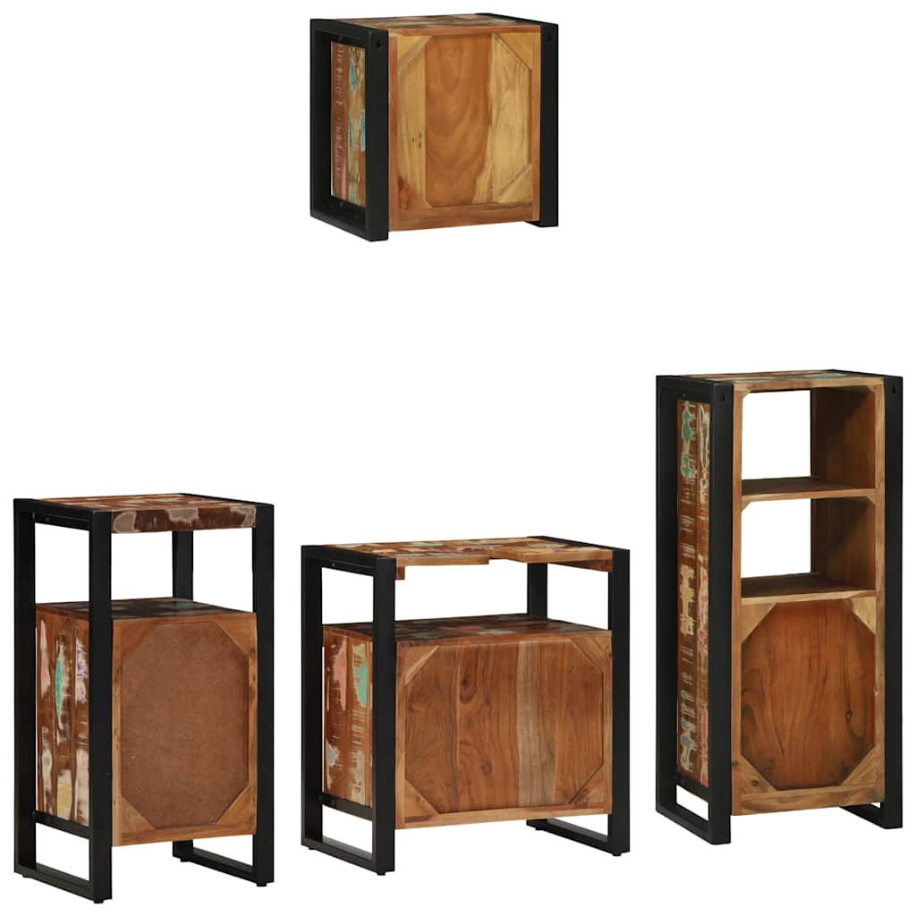 vidaXL Zestaw mebli łazienkowych 4 pcs Lite Drewno Recyklingowe