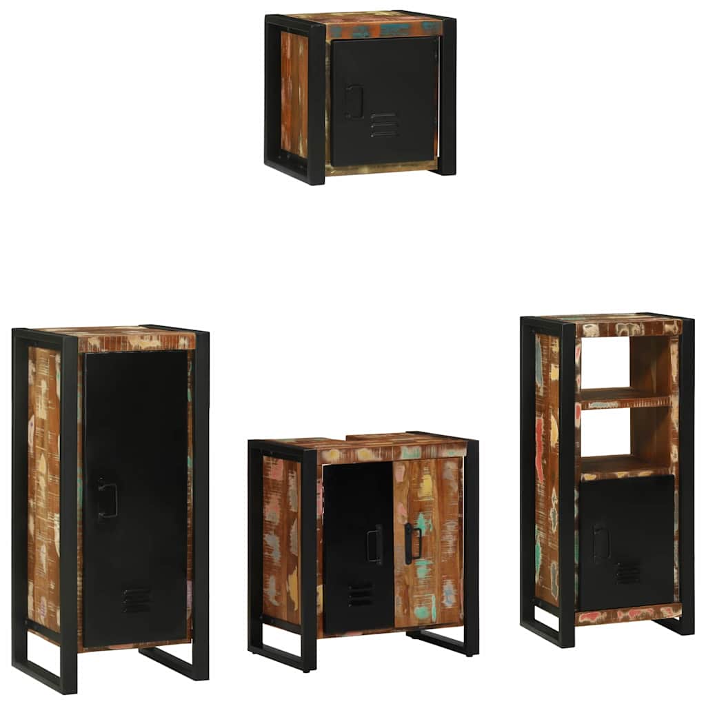 vidaXL Zestaw mebli łazienkowych 4 pcs Lite Drewno Recyklingowe