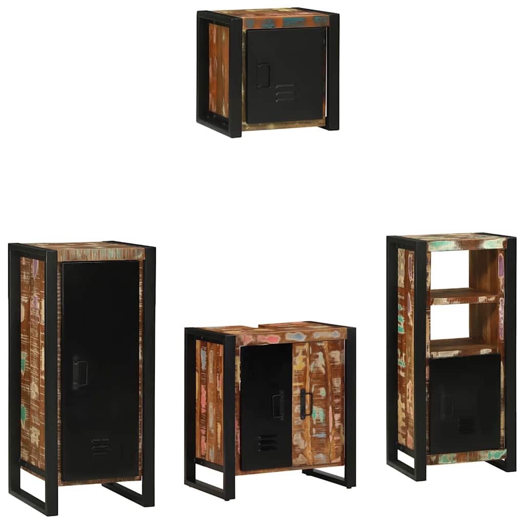 vidaXL Zestaw mebli łazienkowych 4 pcs Lite Drewno Recyklingowe