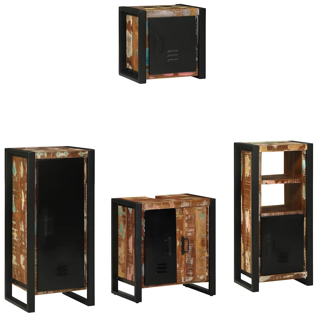 vidaXL Zestaw mebli łazienkowych 4 pcs Lite Drewno Recyklingowe