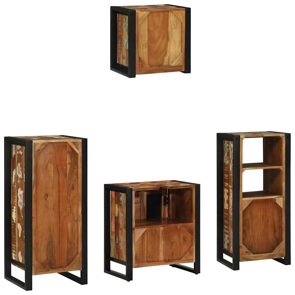 vidaXL Zestaw mebli łazienkowych 4 pcs Lite Drewno Recyklingowe