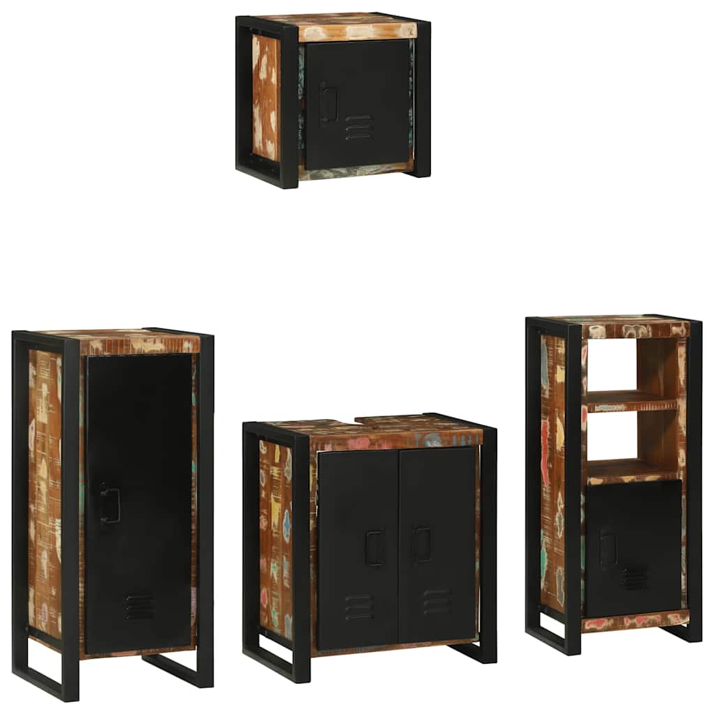 vidaXL Zestaw mebli łazienkowych 4 pcs Lite Drewno Recyklingowe