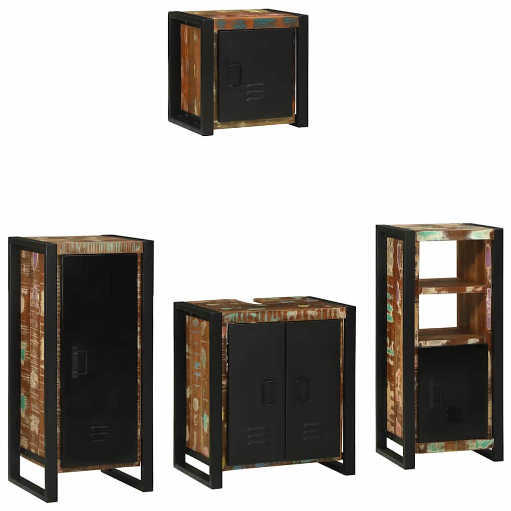 vidaXL Zestaw mebli łazienkowych 4 pcs Lite Drewno Recyklingowe
