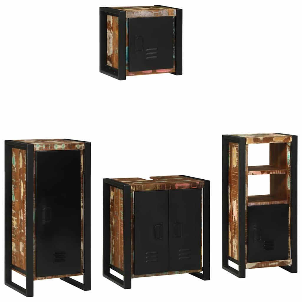 vidaXL Zestaw mebli łazienkowych 4 pcs Lite Drewno Recyklingowe