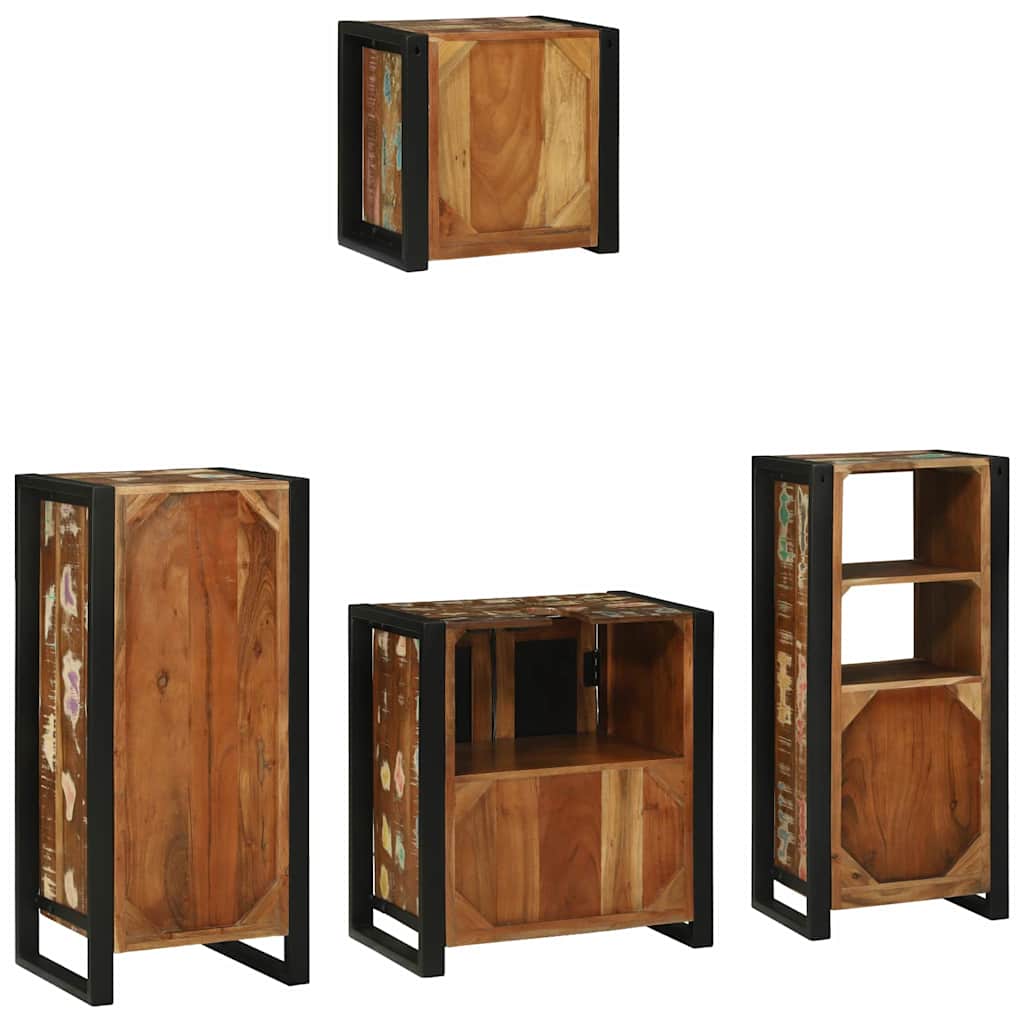 vidaXL Zestaw mebli łazienkowych 4 pcs Lite Drewno Recyklingowe