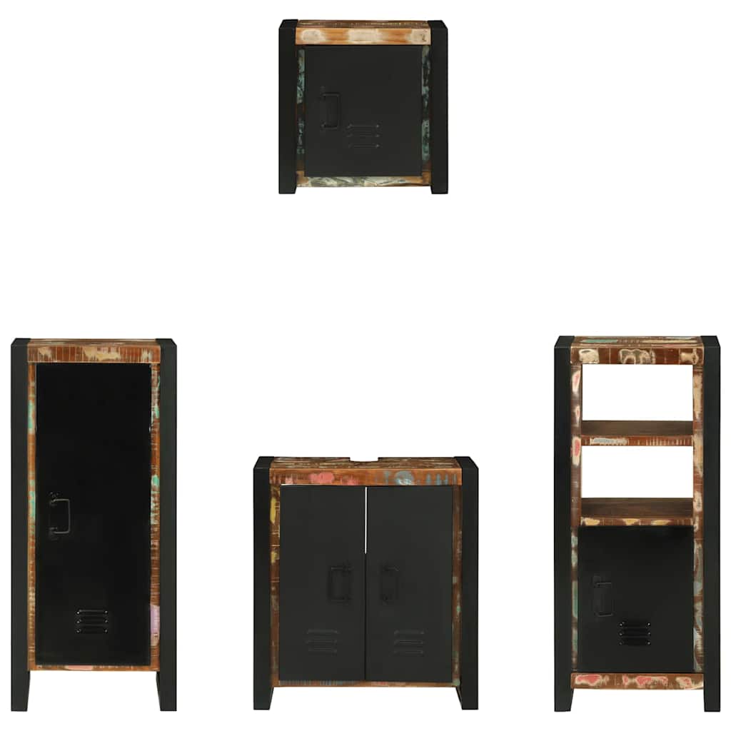 vidaXL Zestaw mebli łazienkowych 4 pcs Lite Drewno Recyklingowe