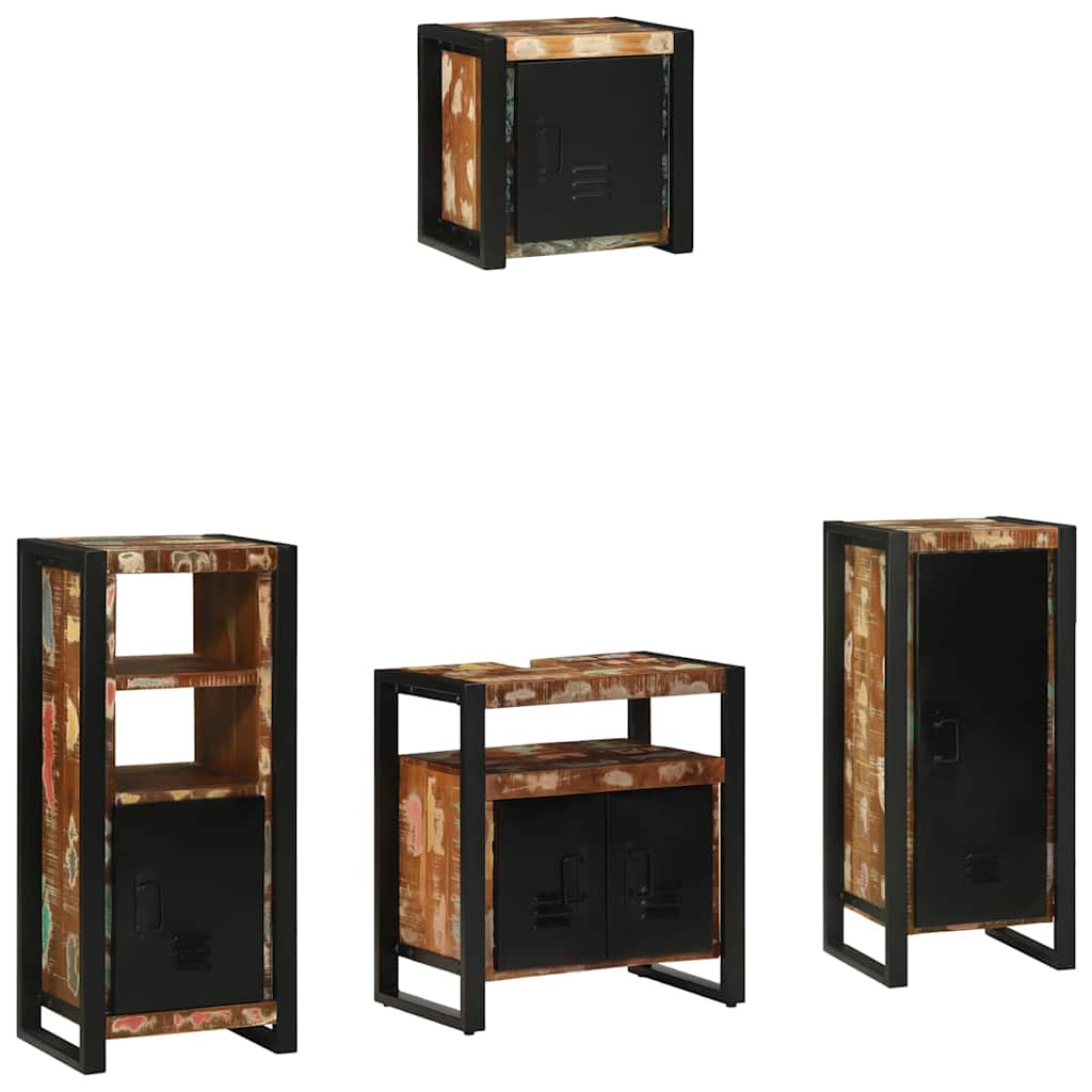 vidaXL Zestaw mebli łazienkowych 4 pcs Lite Drewno Recyklingowe