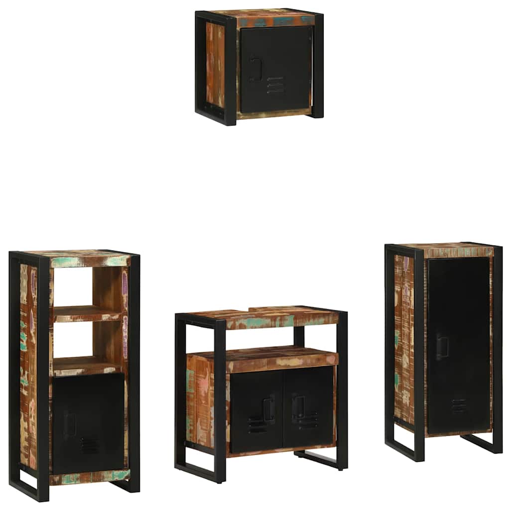 vidaXL Zestaw mebli łazienkowych 4 pcs Lite Drewno Recyklingowe
