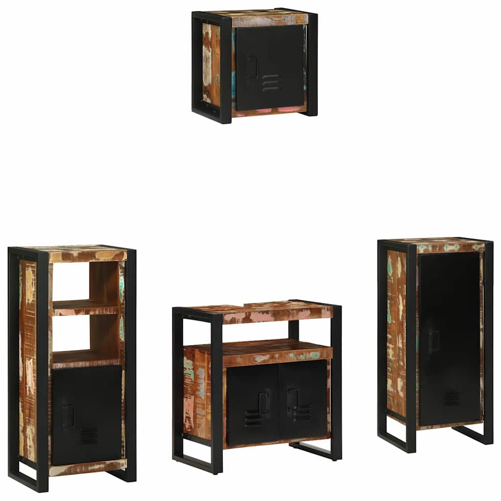 vidaXL Zestaw mebli łazienkowych 4 pcs Lite Drewno Recyklingowe