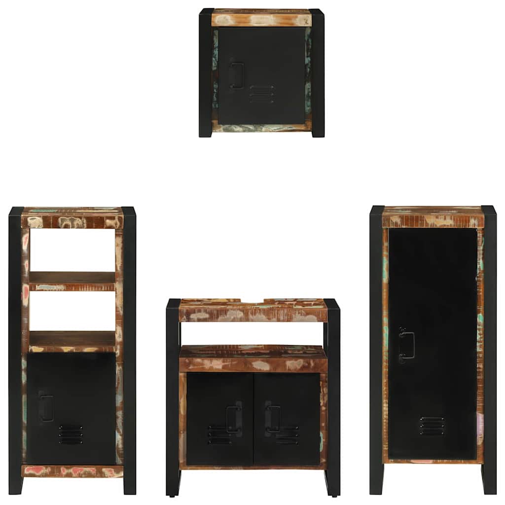 vidaXL Zestaw mebli łazienkowych 4 pcs Lite Drewno Recyklingowe