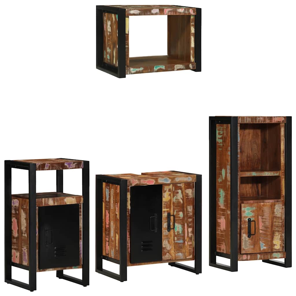 vidaXL Zestaw mebli łazienkowych 4 pcs Lite Drewno Recyklingowe