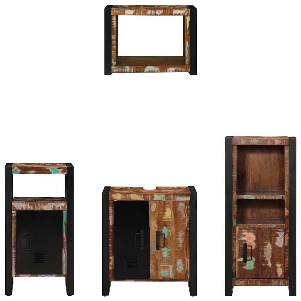 vidaXL Zestaw mebli łazienkowych 4 pcs Lite Drewno Recyklingowe