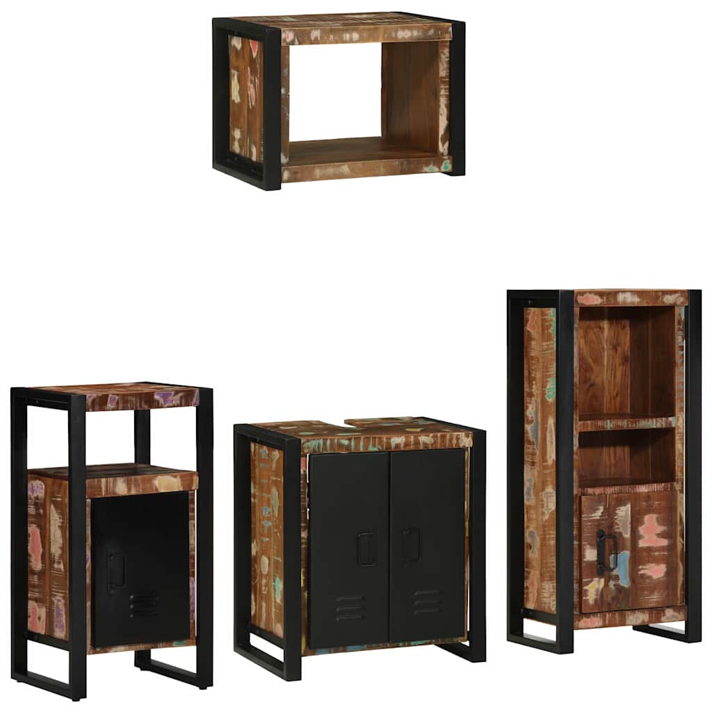 vidaXL Zestaw mebli łazienkowych 4 pcs Lite Drewno Recyklingowe