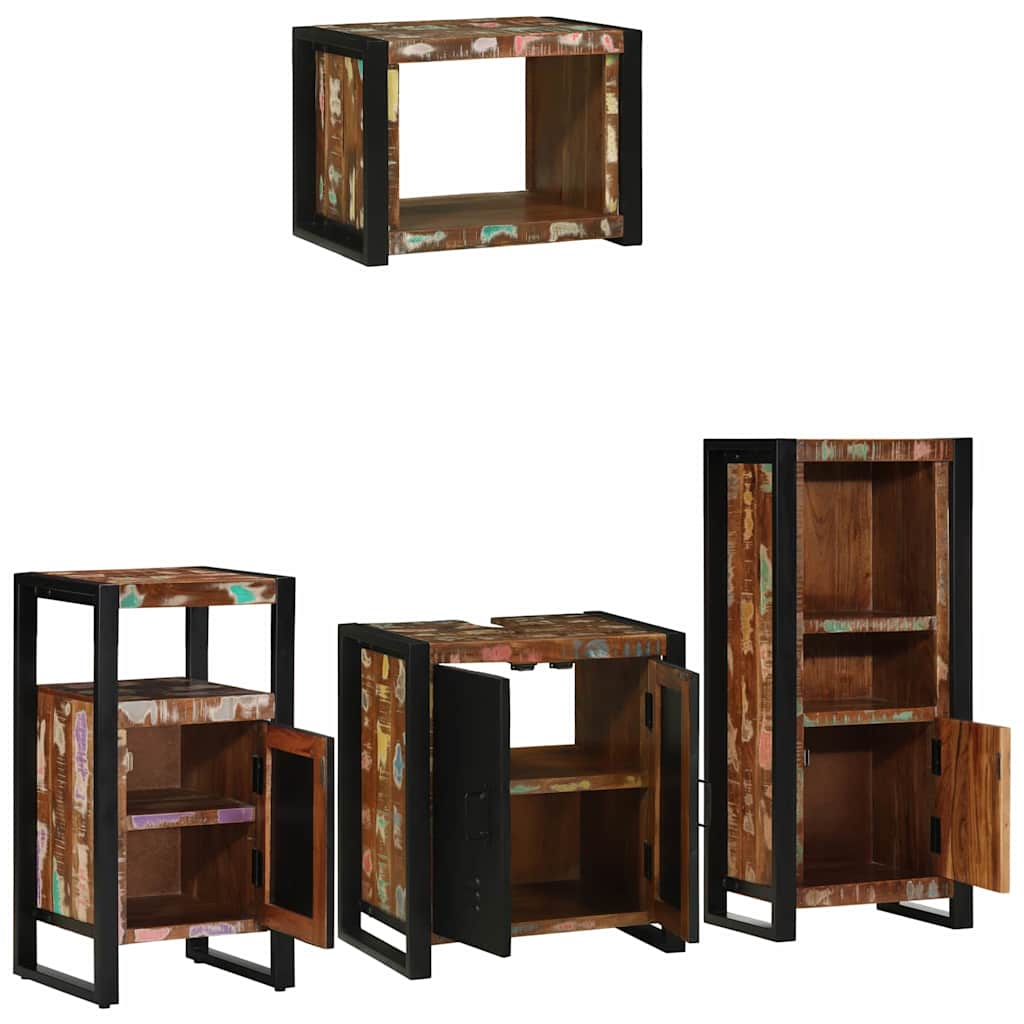 vidaXL Zestaw mebli łazienkowych 4 pcs Lite Drewno Recyklingowe