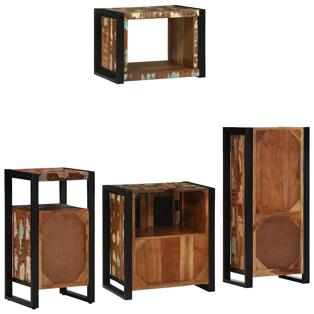 vidaXL Zestaw mebli łazienkowych 4 pcs Lite Drewno Recyklingowe