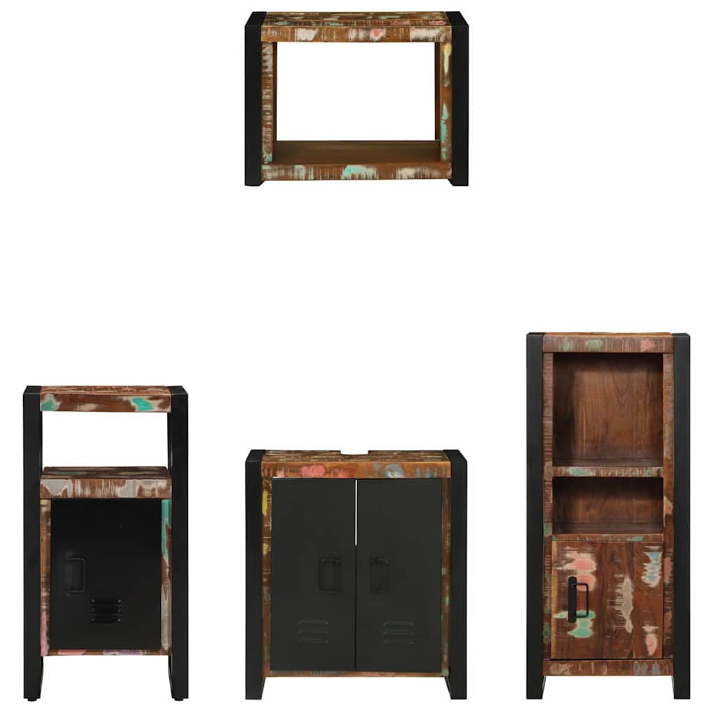 vidaXL Zestaw mebli łazienkowych 4 pcs Lite Drewno Recyklingowe