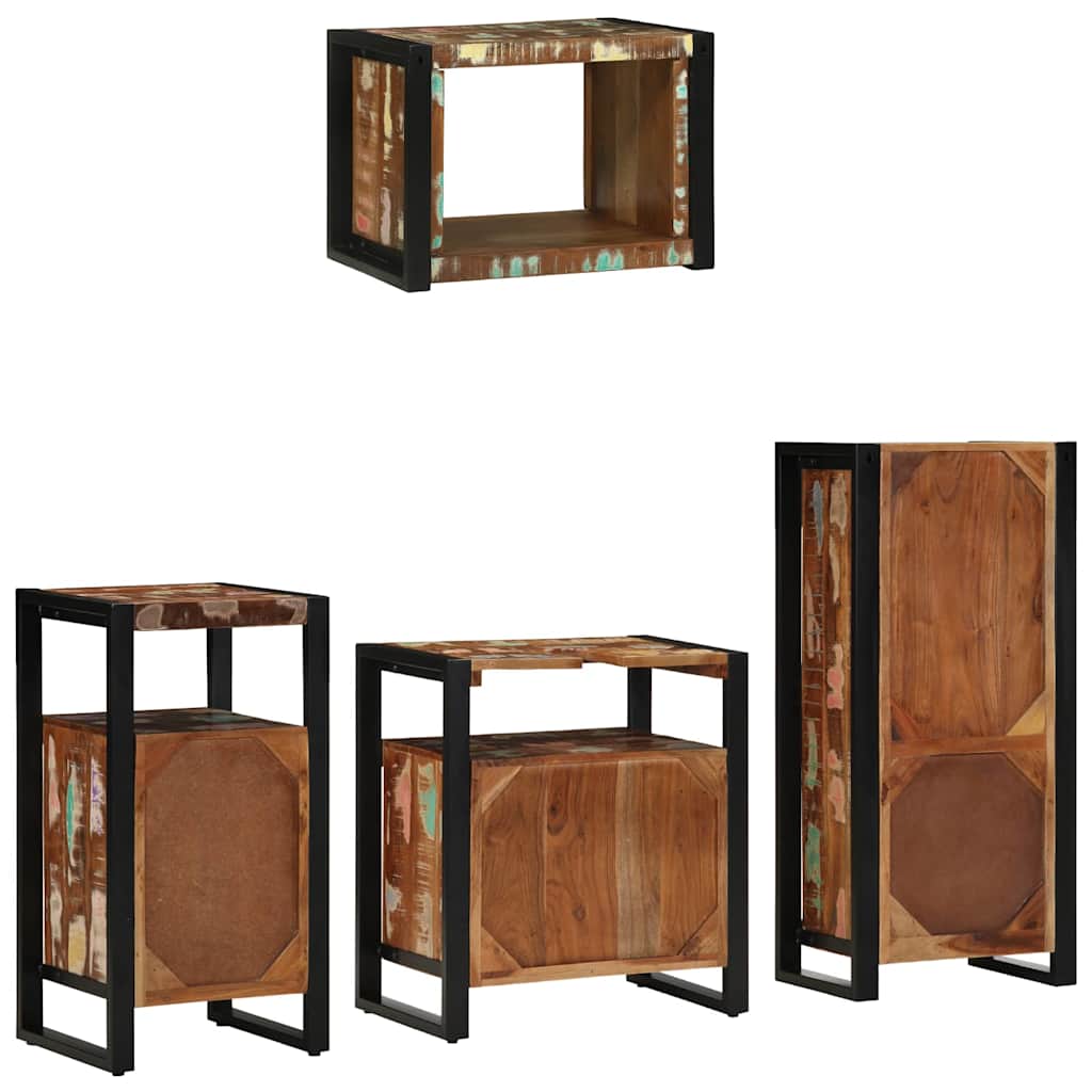 vidaXL Zestaw mebli łazienkowych 4 pcs Lite Drewno Recyklingowe
