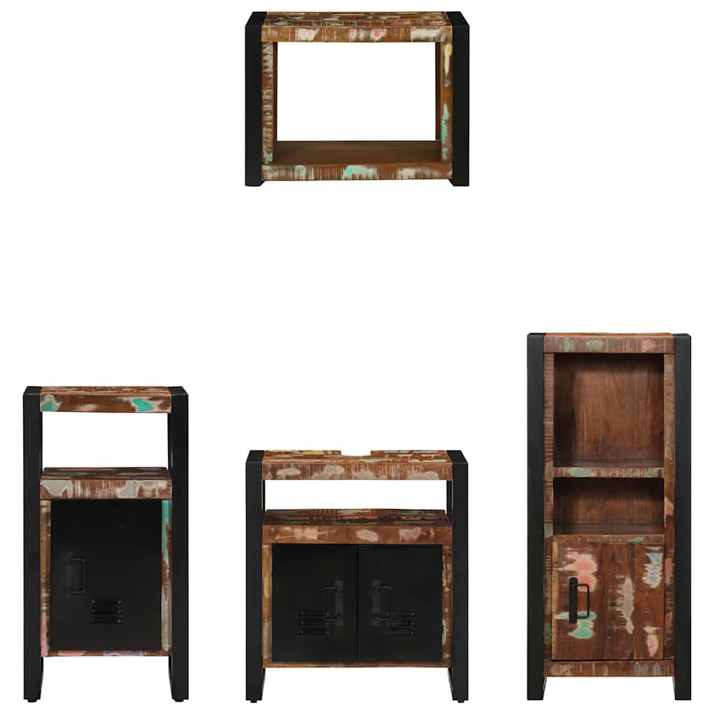 vidaXL Zestaw mebli łazienkowych 4 pcs Lite Drewno Recyklingowe