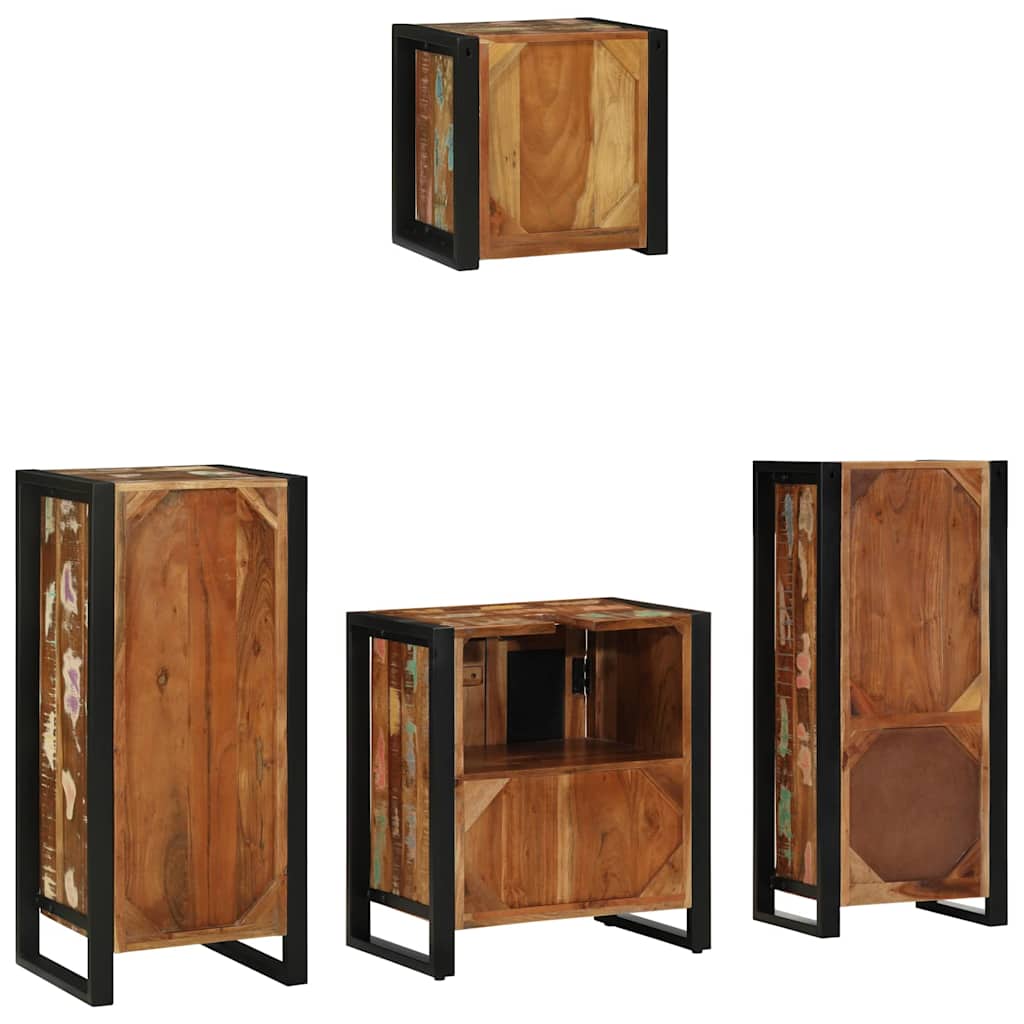vidaXL Zestaw mebli łazienkowych 4 pcs Lite Drewno Recyklingowe