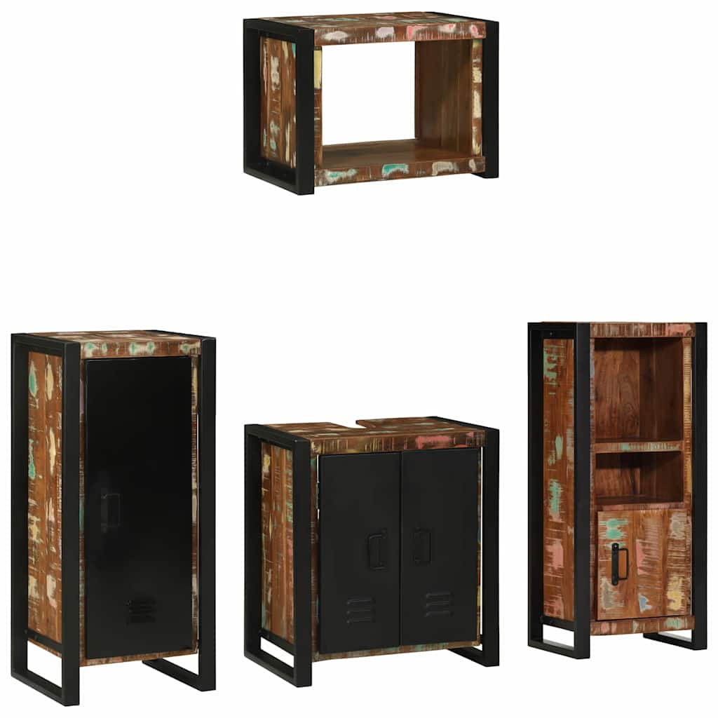 vidaXL Zestaw mebli łazienkowych 4 pcs Lite Drewno Recyklingowe