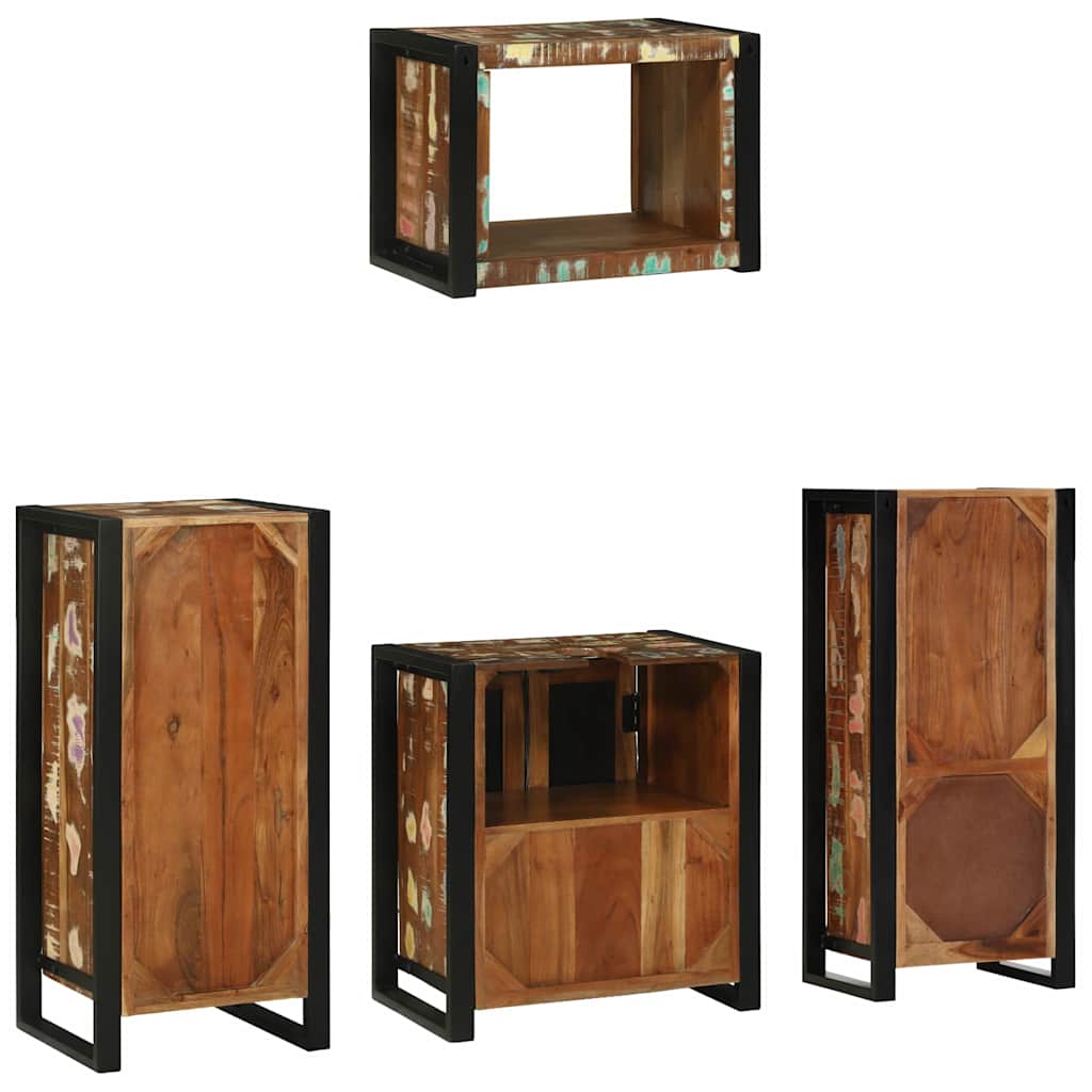 vidaXL Zestaw mebli łazienkowych 4 pcs Lite Drewno Recyklingowe