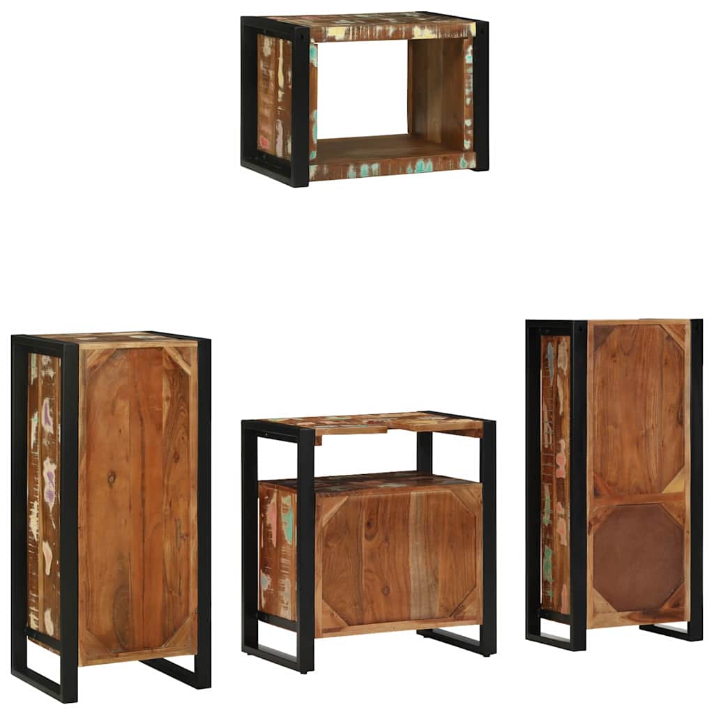 vidaXL Zestaw mebli łazienkowych 4 pcs Lite Drewno Recyklingowe