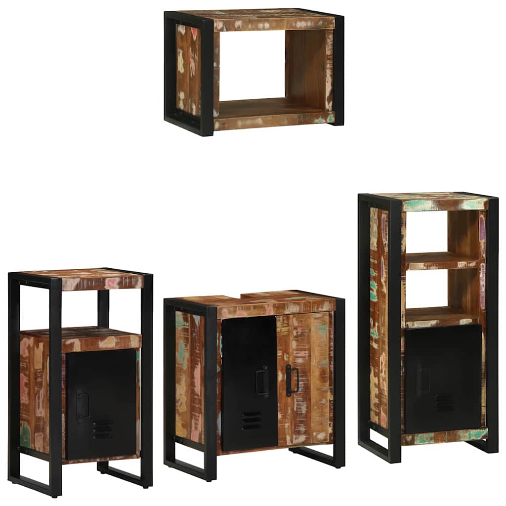 vidaXL Zestaw mebli łazienkowych 4 pcs Lite Drewno Recyklingowe