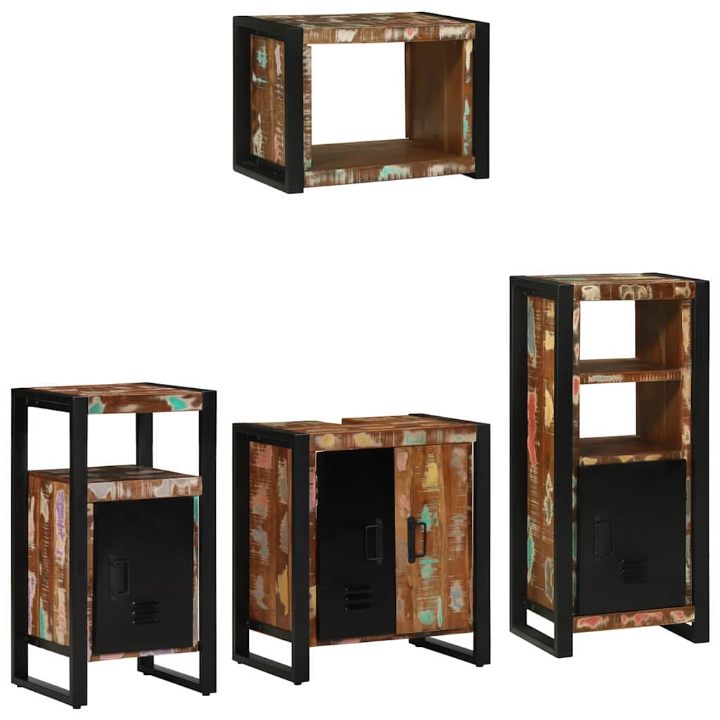 vidaXL Zestaw mebli łazienkowych 4 pcs Lite Drewno Recyklingowe