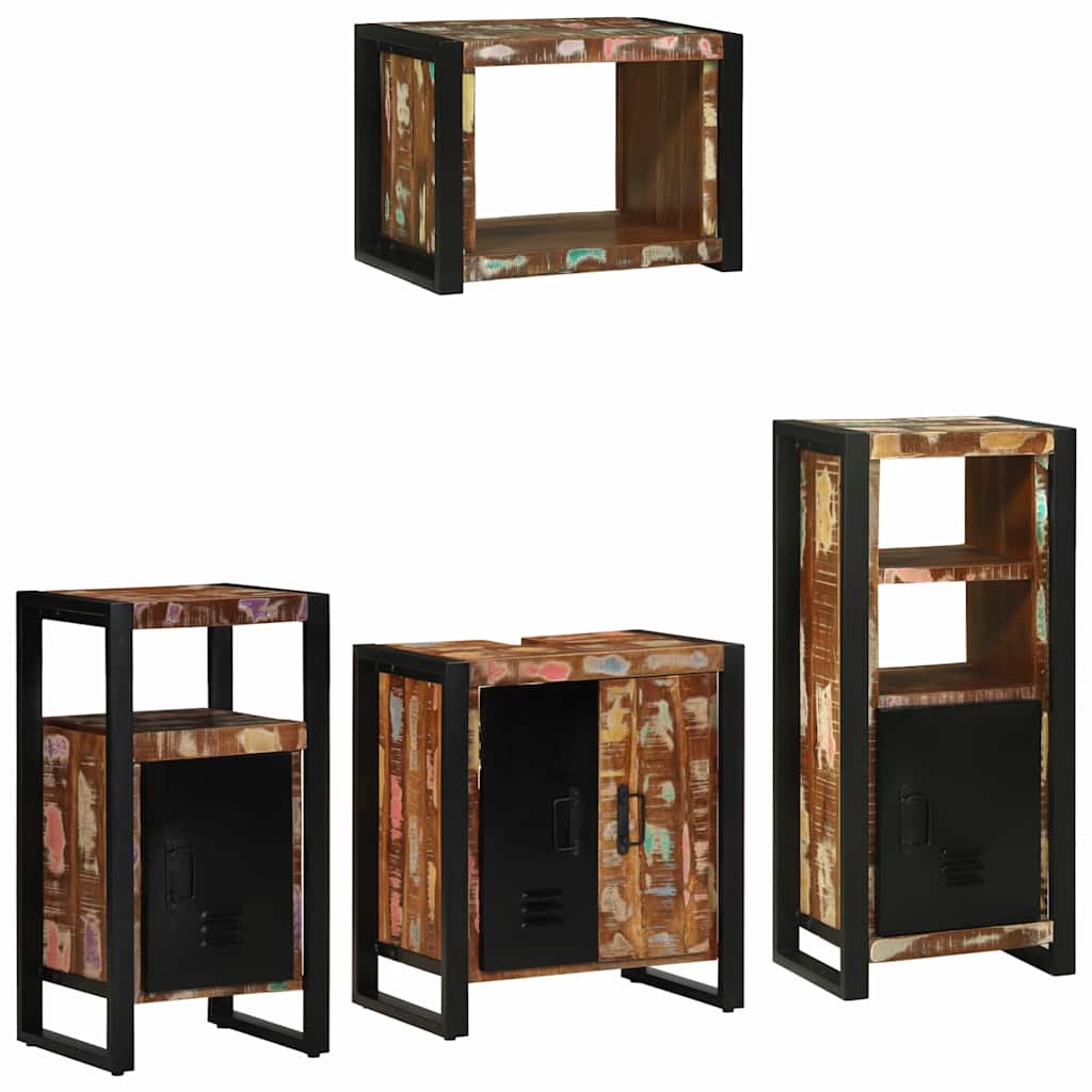 vidaXL Zestaw mebli łazienkowych 4 pcs Lite Drewno Recyklingowe