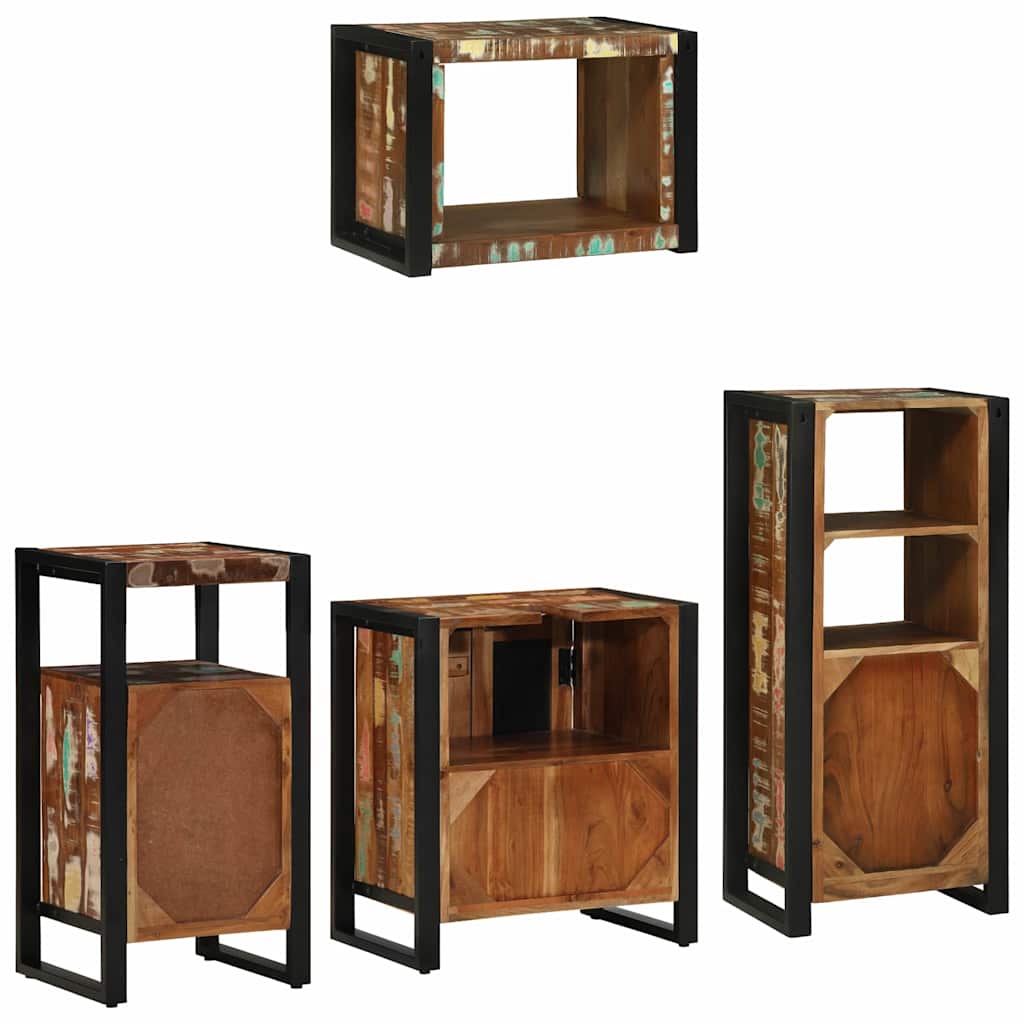 vidaXL Zestaw mebli łazienkowych 4 pcs Lite Drewno Recyklingowe