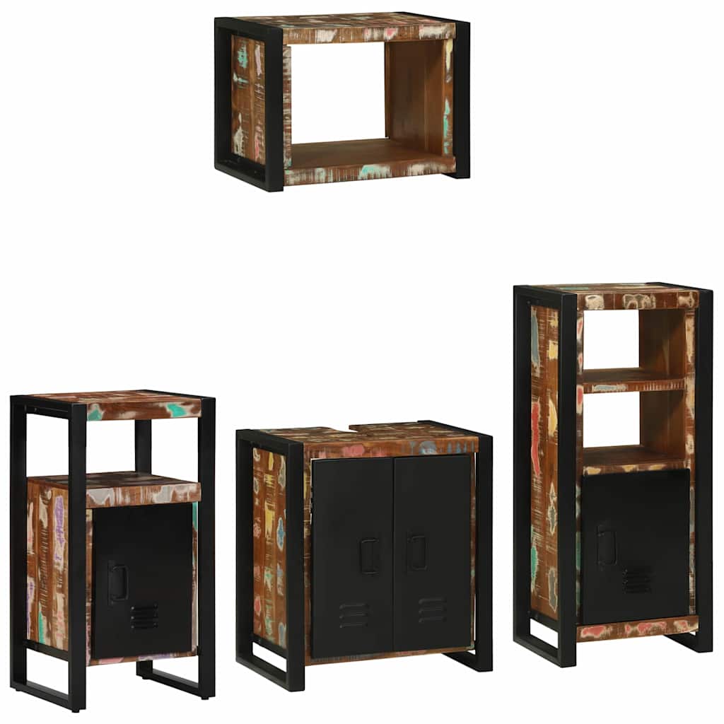 vidaXL Zestaw mebli łazienkowych 4 pcs Lite Drewno Recyklingowe