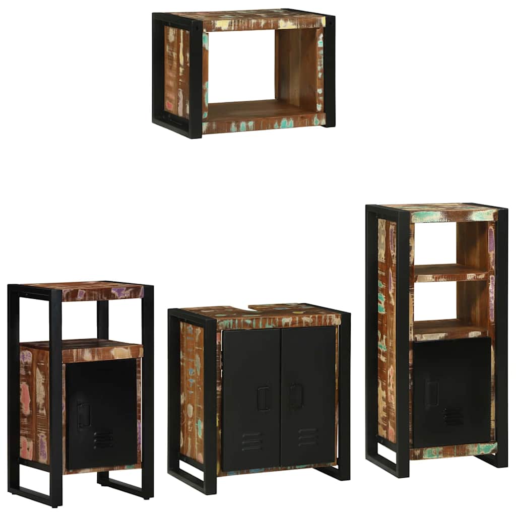 vidaXL Zestaw mebli łazienkowych 4 pcs Lite Drewno Recyklingowe