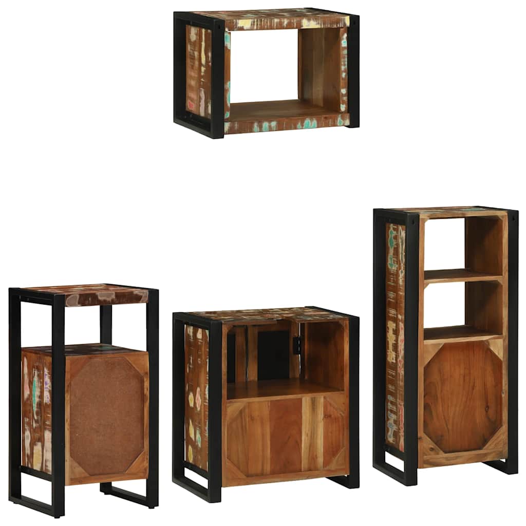 vidaXL Zestaw mebli łazienkowych 4 pcs Lite Drewno Recyklingowe