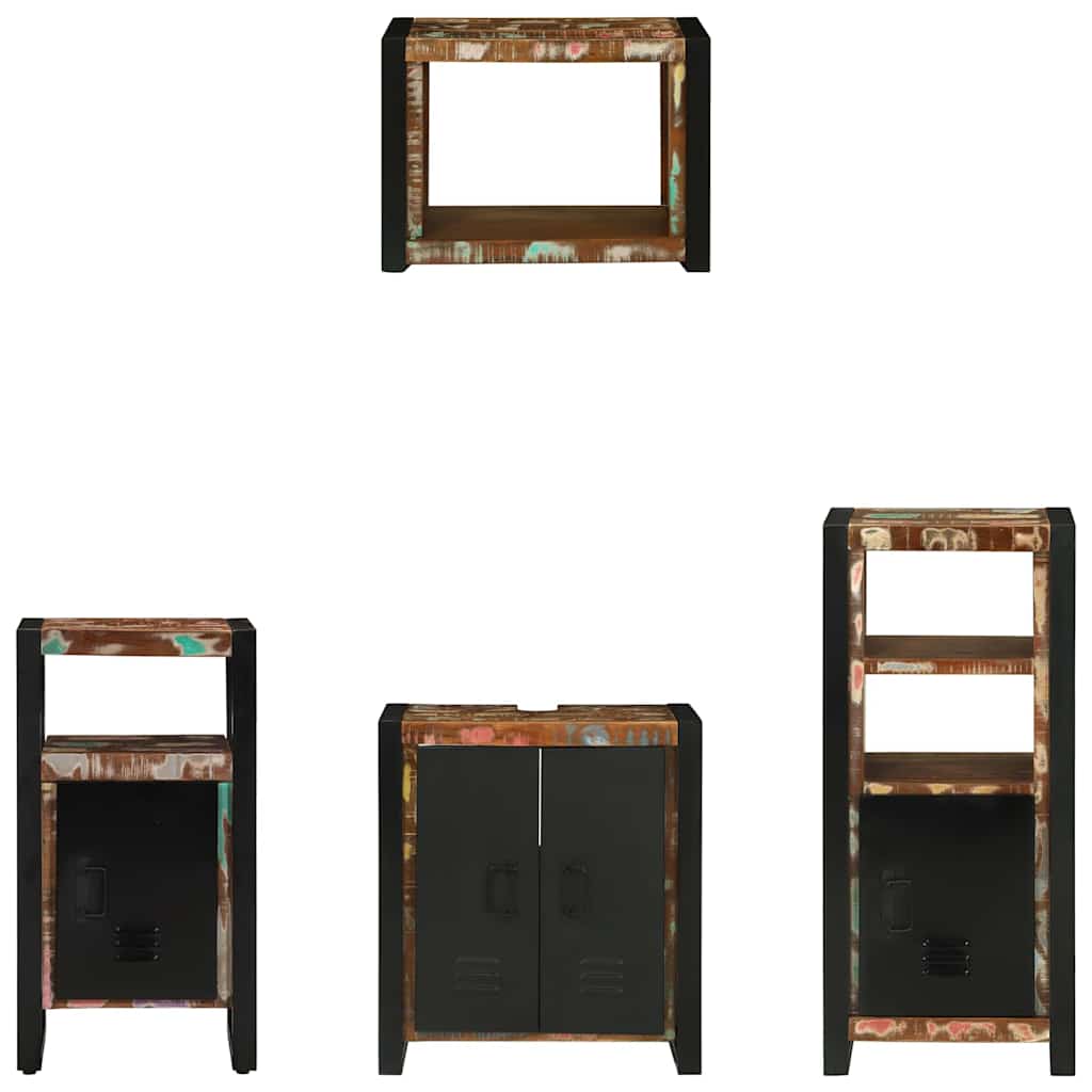 vidaXL Zestaw mebli łazienkowych 4 pcs Lite Drewno Recyklingowe